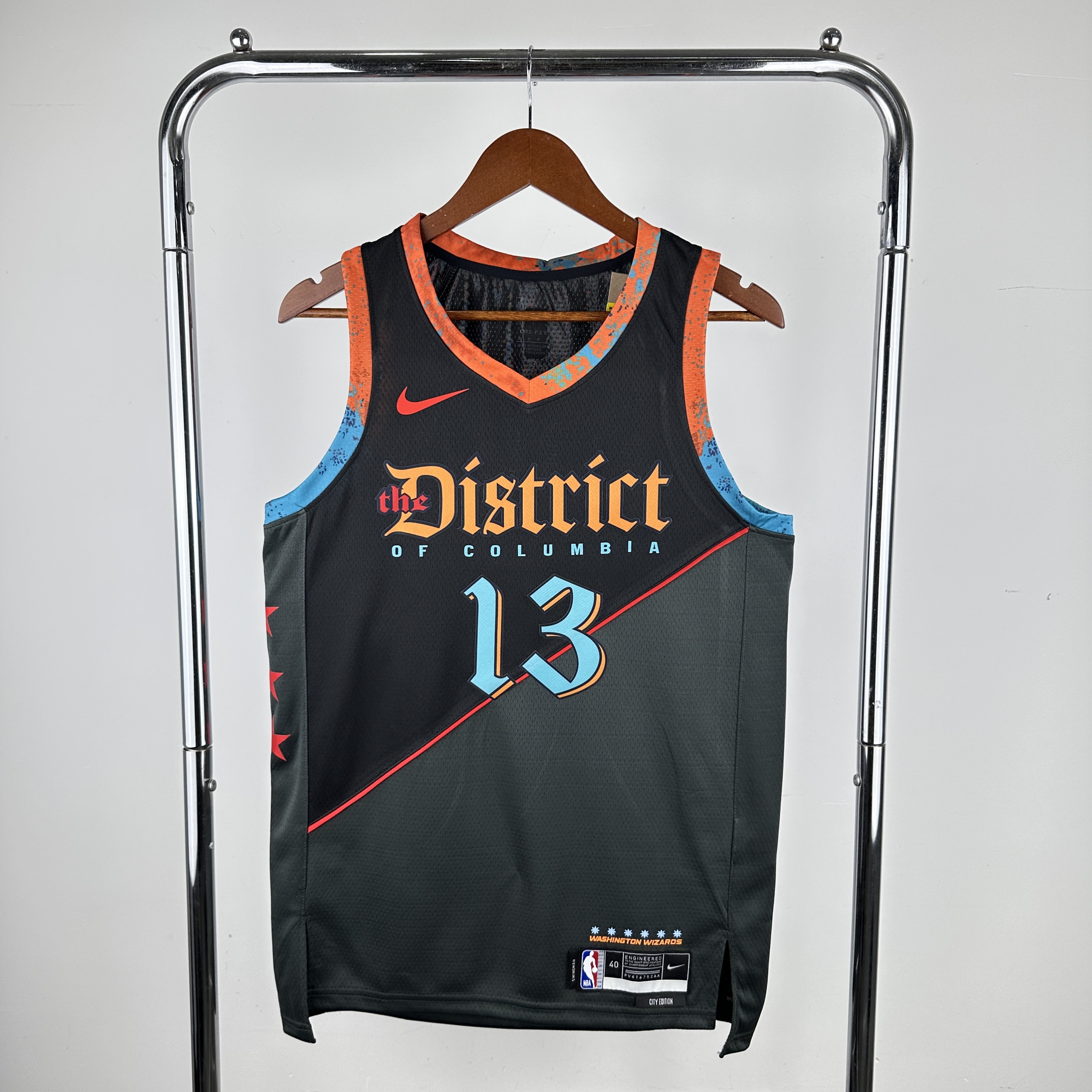 Men Washington Wizards #13 Poole Black Nike City Edition 2024 NBA Jersey->washington wizards->NBA Jersey
